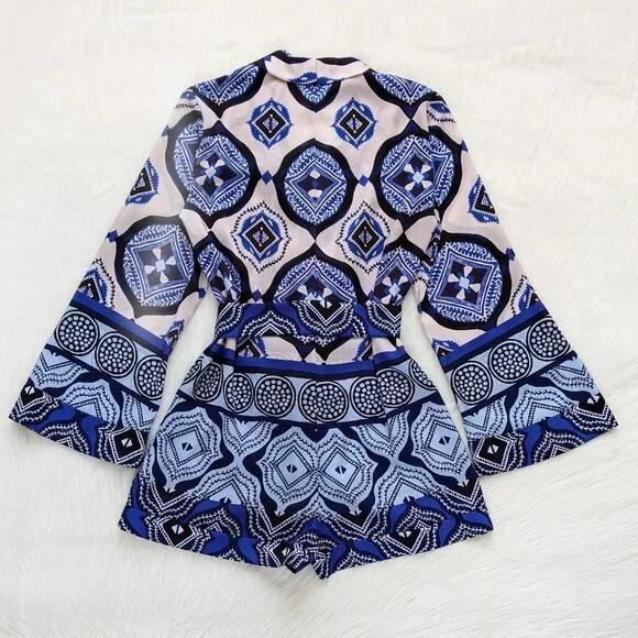 Alexis Robbie Romper In Santorini Print | Size M - Picture 9 of 16